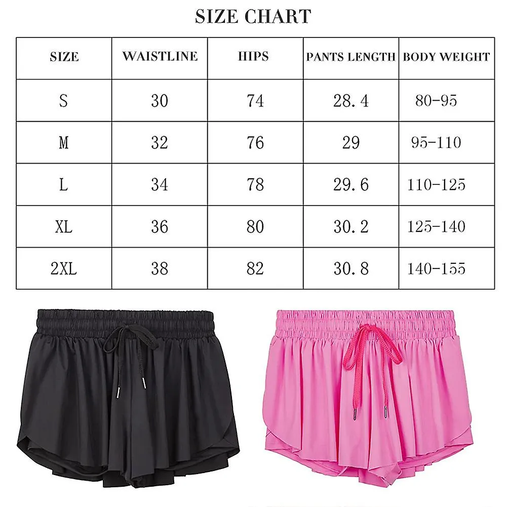 2 in 1 Fashion Running Shorts for Women Gym Yoga Athletic Lounge Sweat Skirt