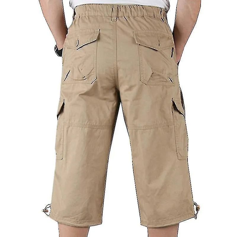 3/4 Length Elastic Men's Shorts - Comfortable and Stylish