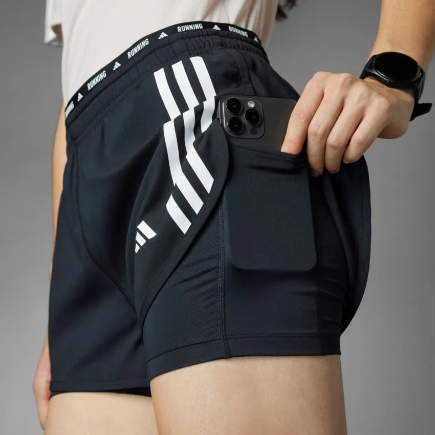 adidas Mujer Shorts Own The Run 2in1 Shorts Negro 