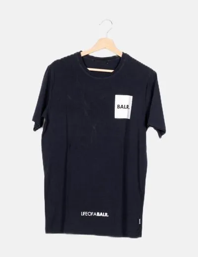 BALR. Camiseta azul marina manga corta