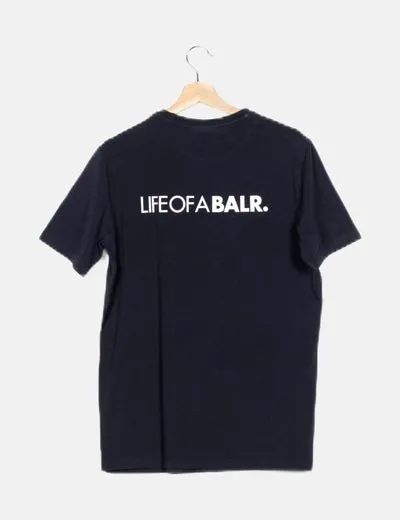 BALR. Camiseta azul marina manga corta