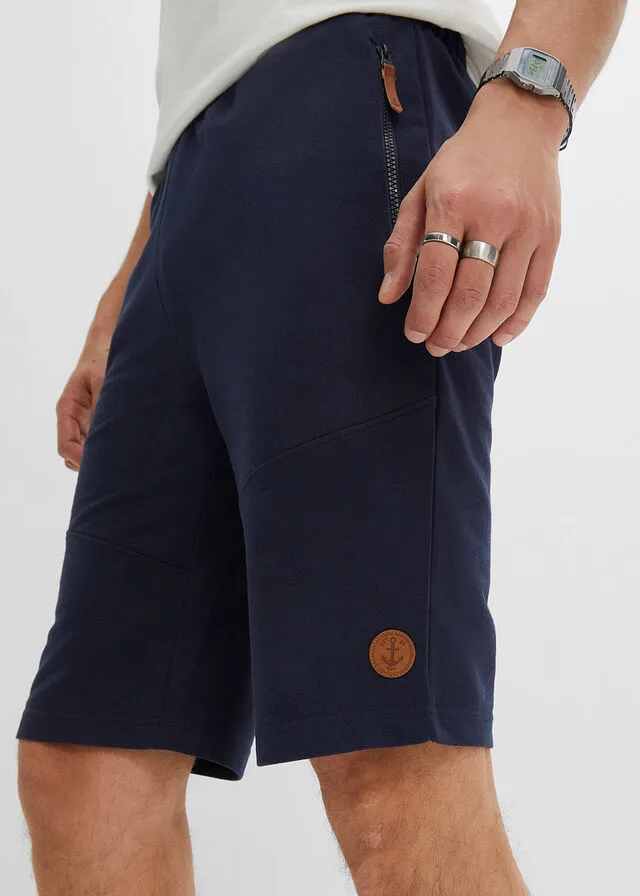 Bermudas de chándal con corte regular Azul marino