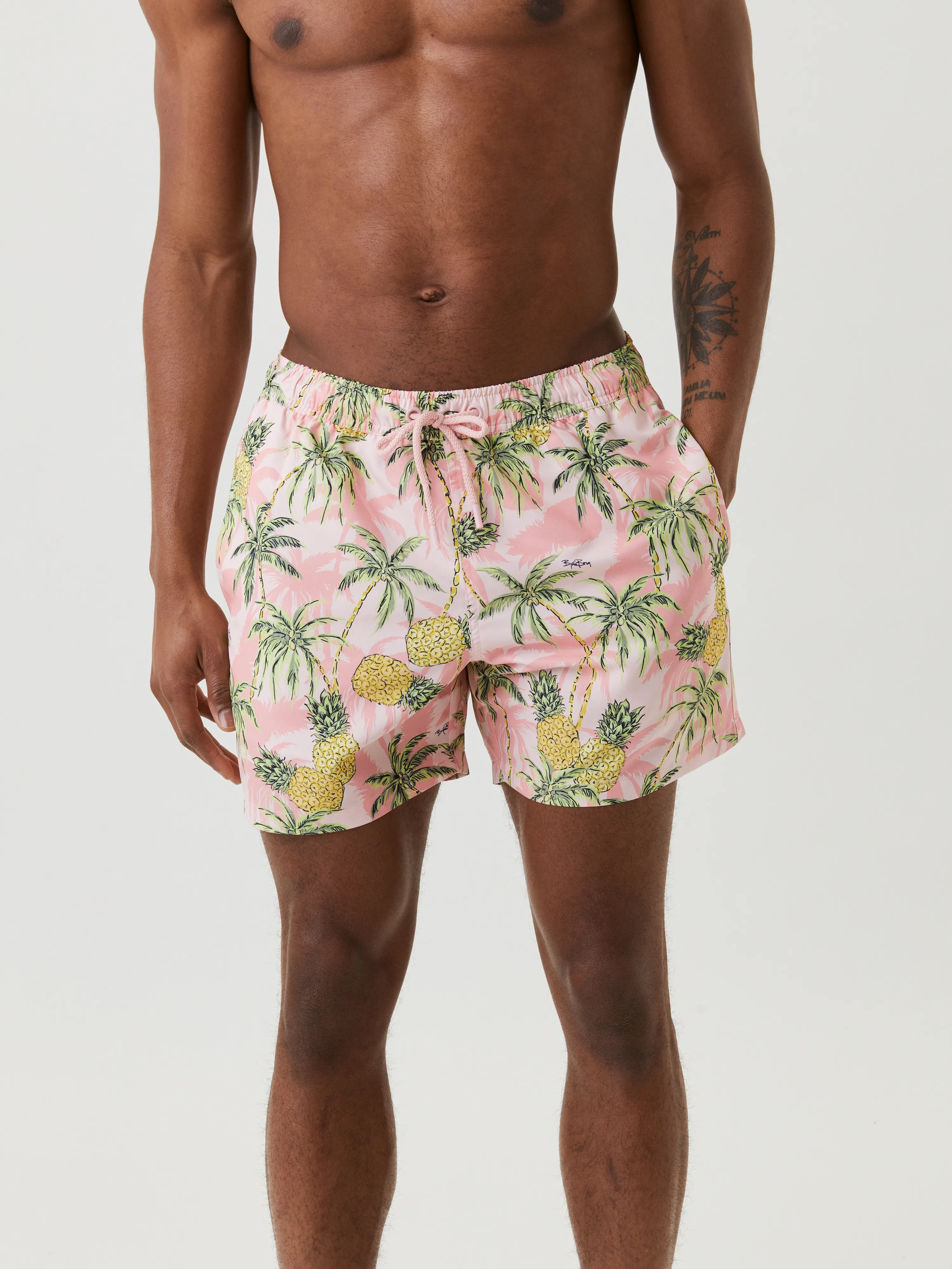 Borg Print Swim Shorts