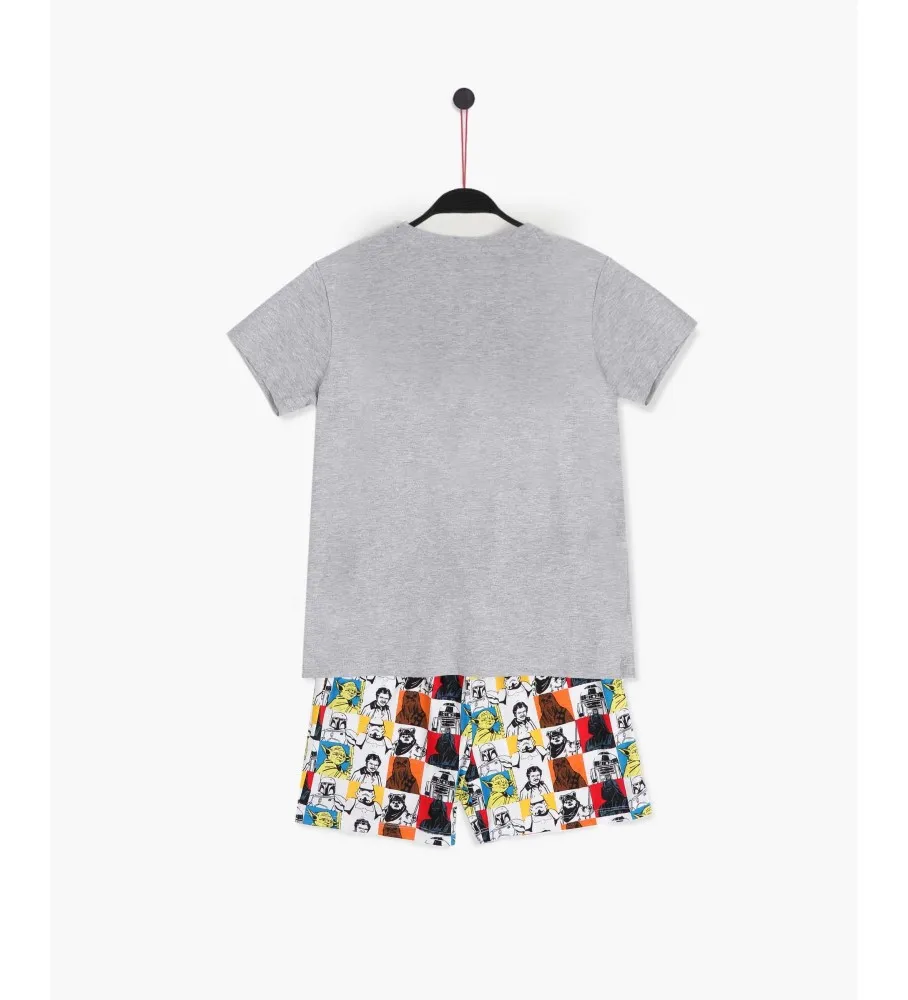 DISNEY PIJAMA MANGA CORTA COLOR COMIC  GRIS