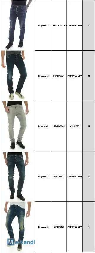 LIQUIDACIÓN JEANS DSQUARED 110: 15/140 € - 30/135 € - 100/129 €