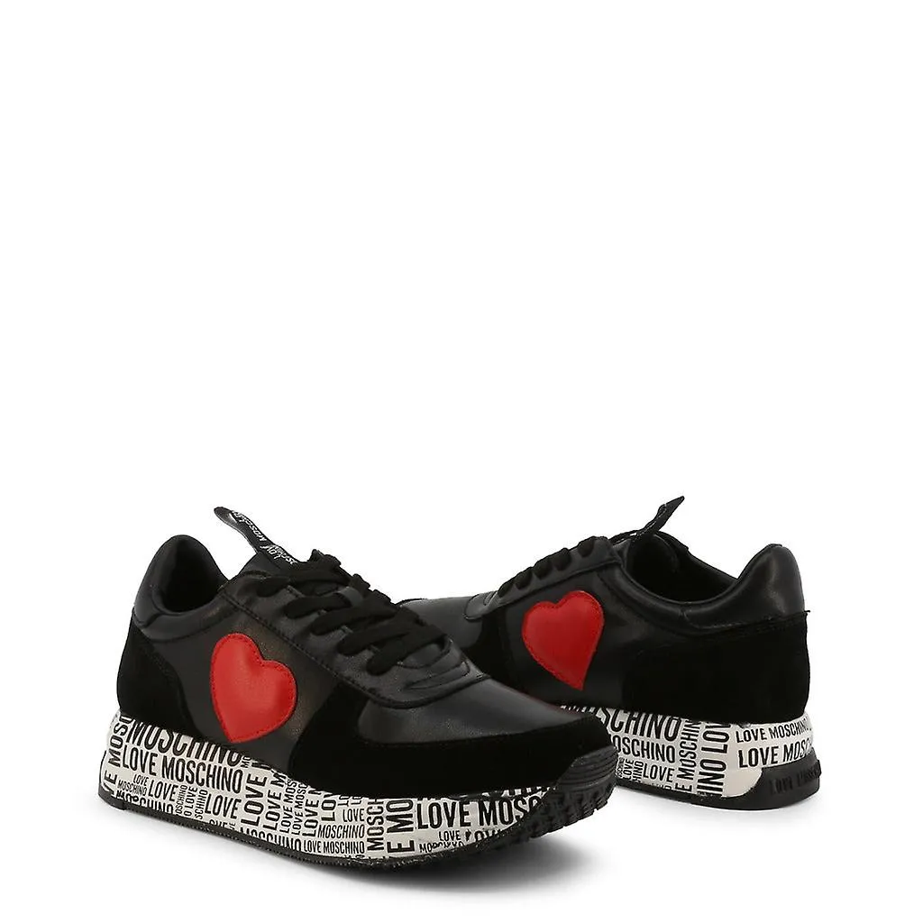 Love Moschino Embellished Leather Platform Sneakers