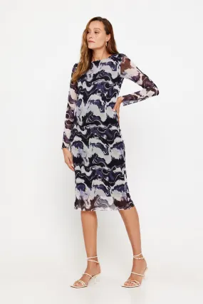 Mamalicious Vestido midi de manga larga maternity