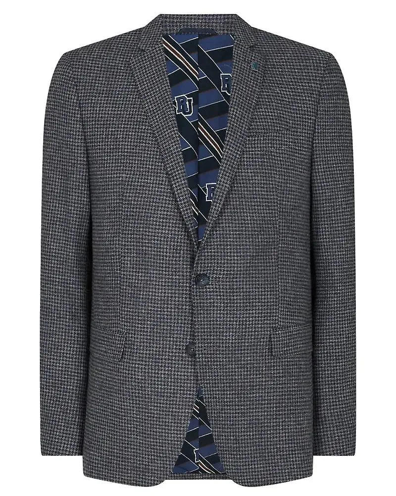 Nico houndstooth blazer jacket - blue