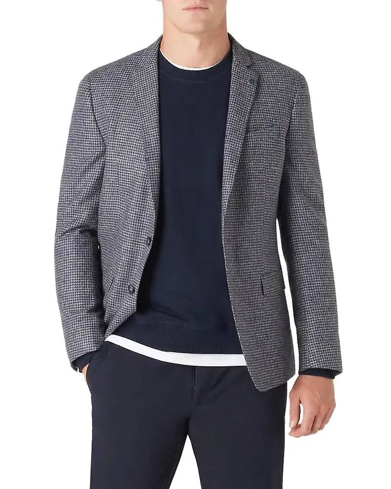 Nico houndstooth blazer jacket - blue