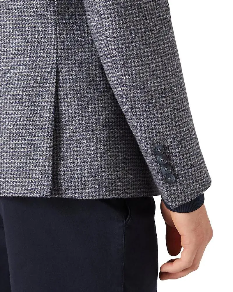 Nico houndstooth blazer jacket - blue