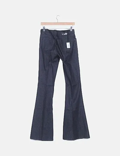 Nine in the morning Jeans denim wide leg azul oscuro