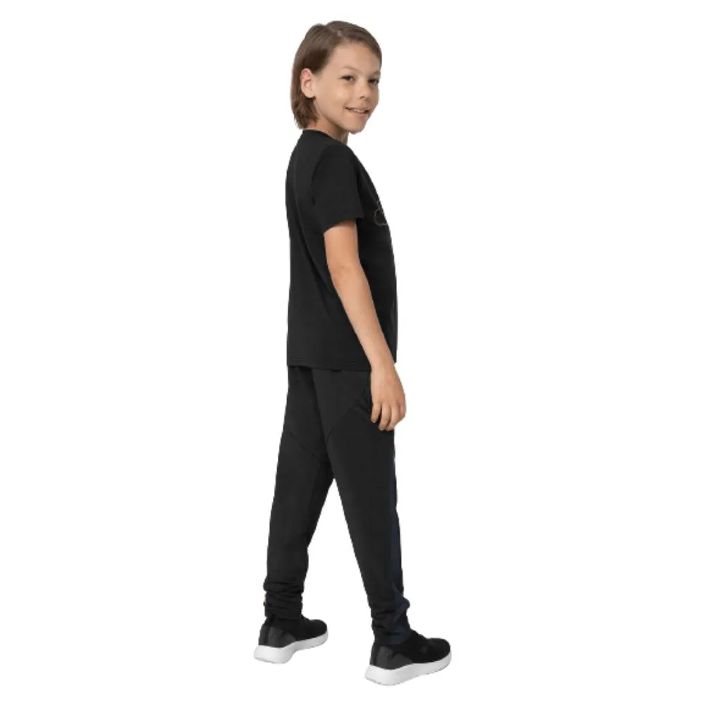 Pantalón Chándal con cremalleras Niño 4F TFTRM102. Negro.