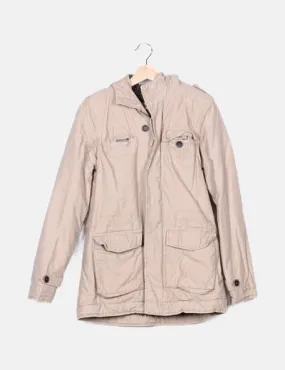 Pull&Bear Parka beige básica