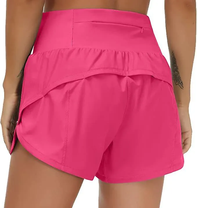 Running Shorts for Women with Liner High Waisted Lightweight Womens Workout Shorts with Pocket