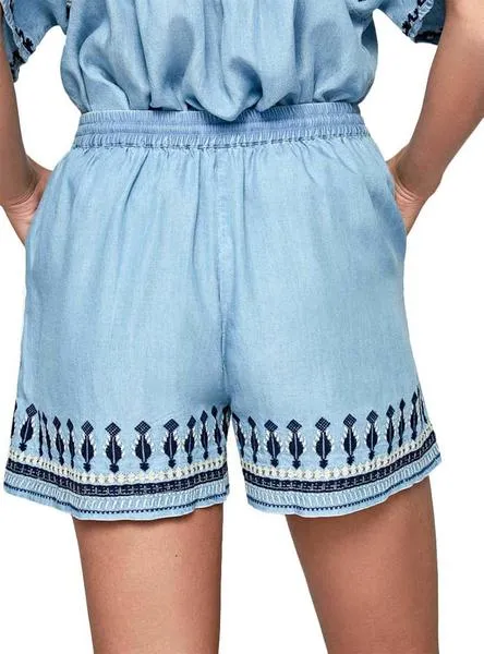 short pepe jeans tora denim para mujer