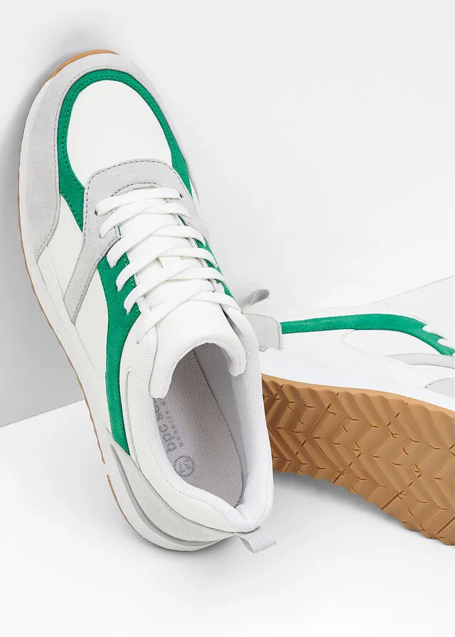 Sneakers bajos Blanco/gris/verde