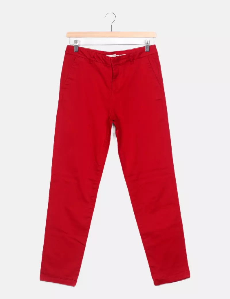 Springfield Pantalón rojo recto