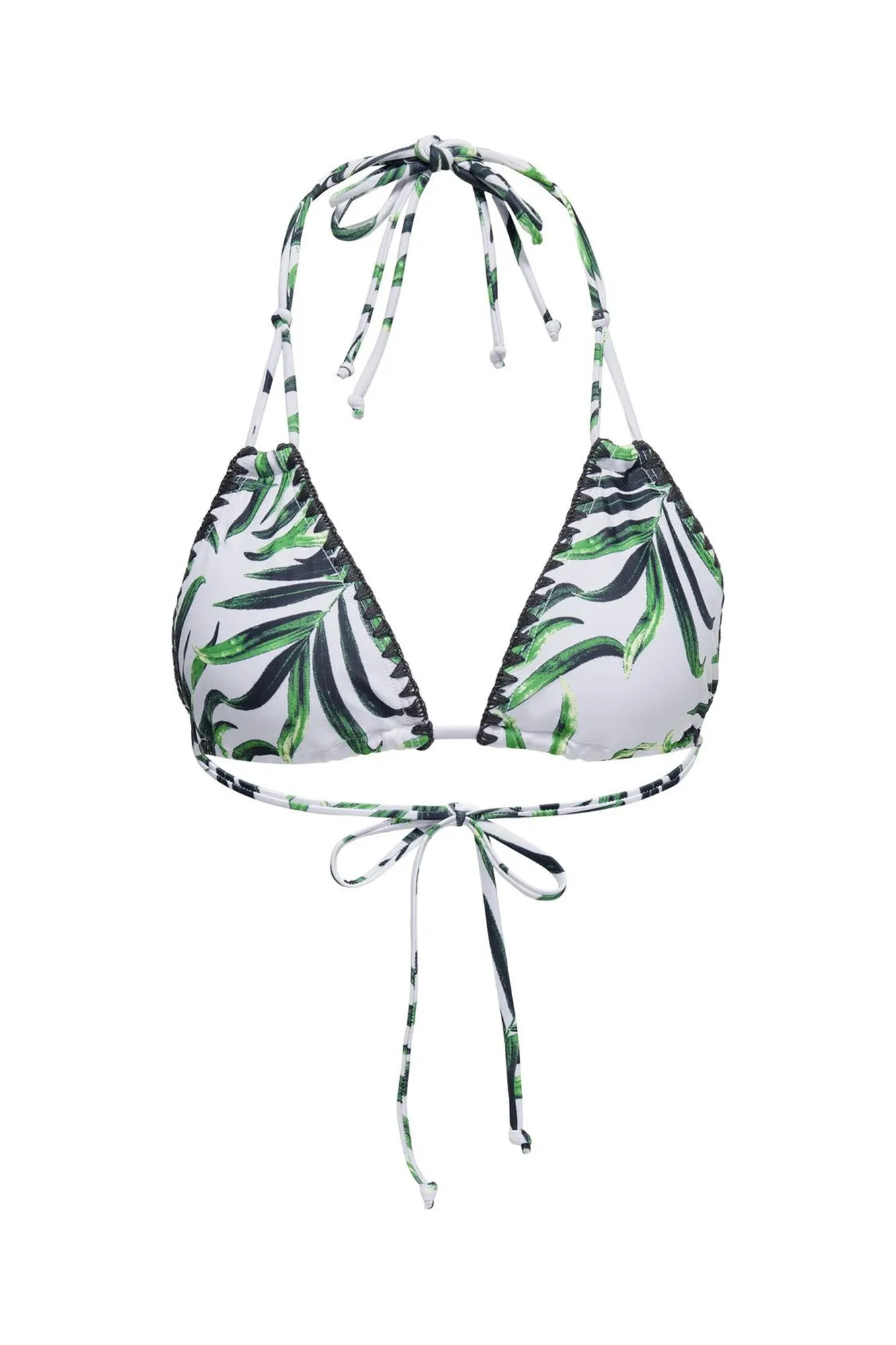 Top de bikini triangular estampado