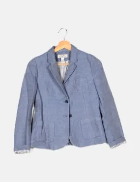 Zara Blazer azul jaspeada