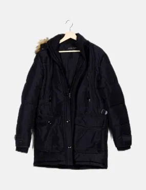 Zara Parka azul marina acolchada